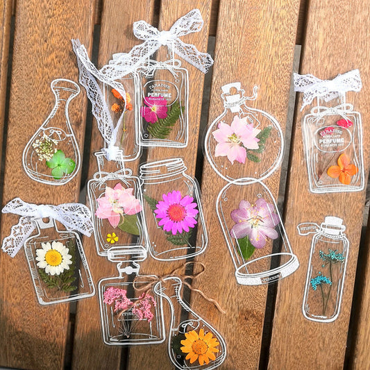 🌸Muttertagsgeschenke: Transparente Trockenblumen-Lesezeichen